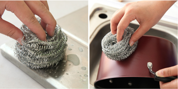 cuscinetto di raschiatura dell'acciaio inossidabile di 0.15mm nessuna scheggia per i vasi di lavaggio del ristorante