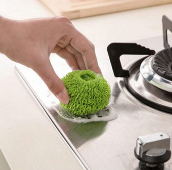 Bene durevole rispettoso dell'ambiente del raschiatore della fibra di poliestere per pulizia della cucina